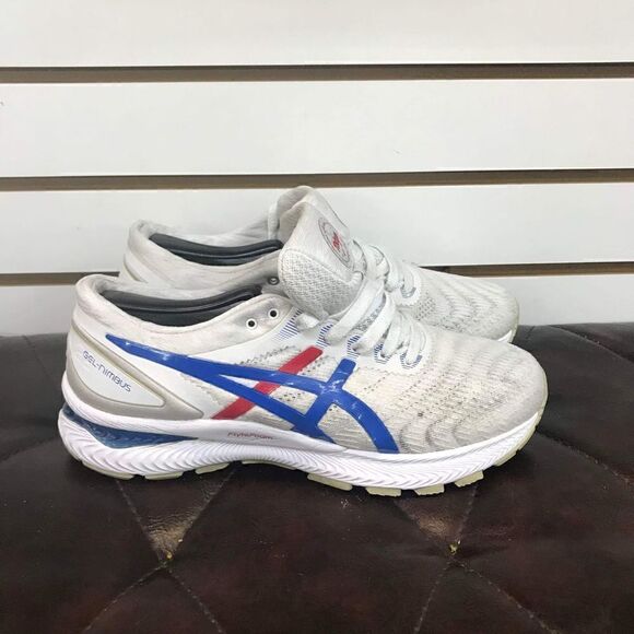 ASICS Mens Gel-Nimbus 22 Flyte Foam Tokyo Shoes Size 7.5 White Blue Red - Picture 1 of 8